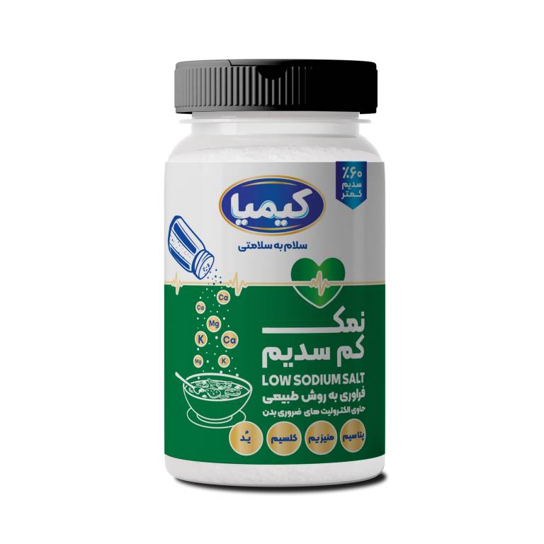 نمک کم سدیم ۲۳ درصد پتاسیم حاوی منیزیم و کلسیم پک ۱۲ عددی